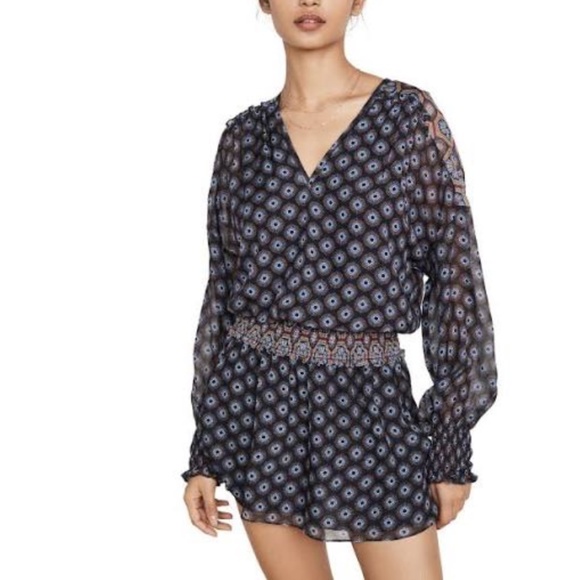 Ramy Brook V-Neck Long-Sleeve Mini Dress. NWT. Perfect for Fall! - Picture 3 of 10